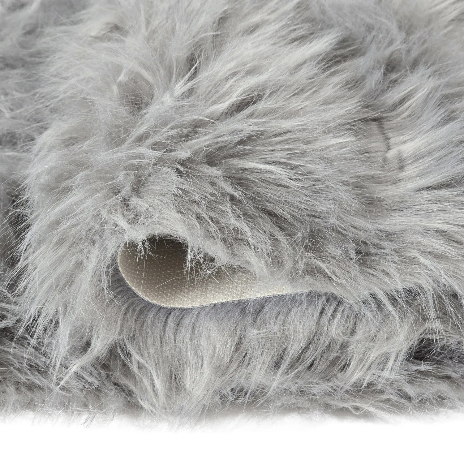 Hoogpolig vloerkleed - Sohar (lichtgrijs)