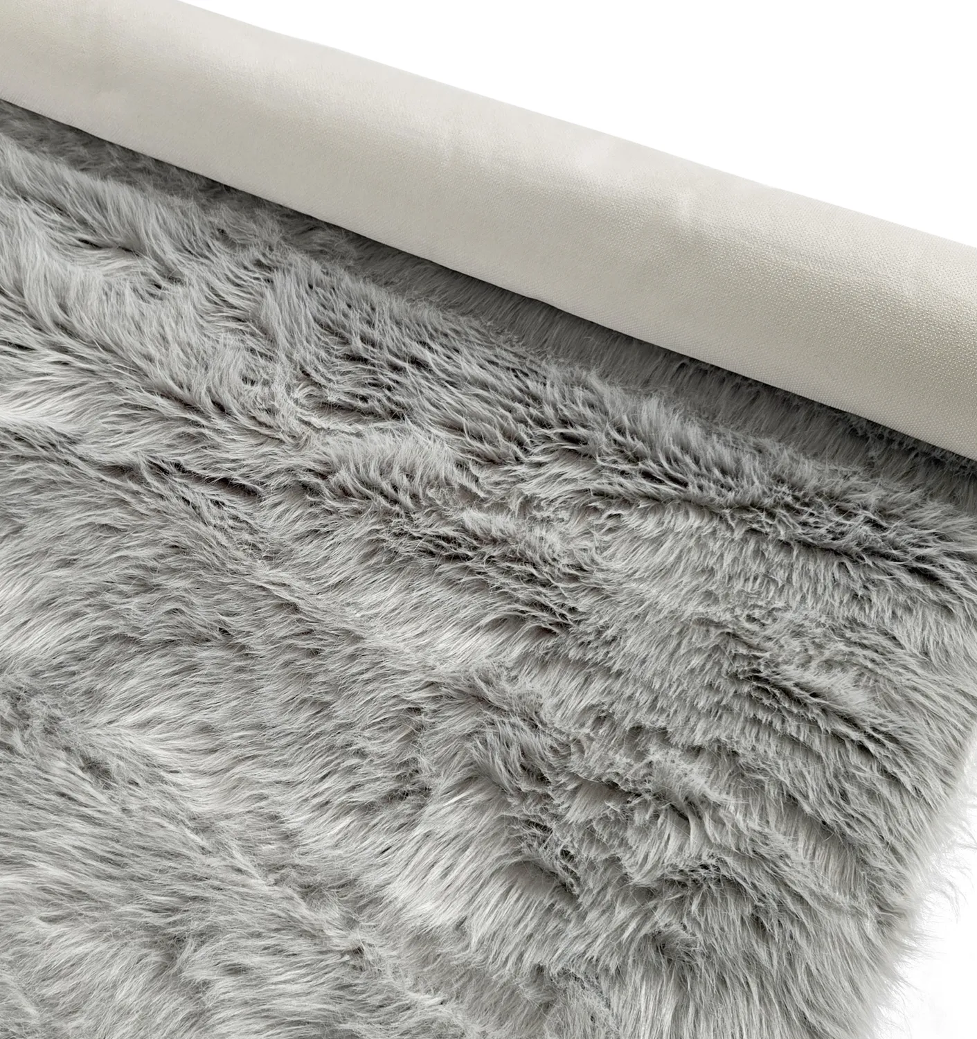 Hoogpolig vloerkleed - Sohar (lichtgrijs)