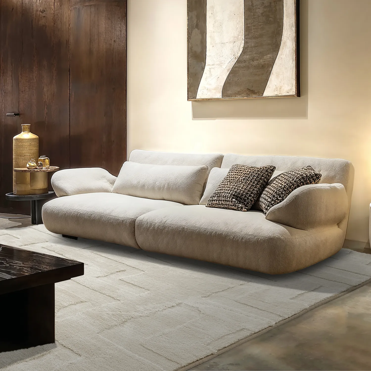 Hoogpolig vloerkleed - Tripoli (beige)