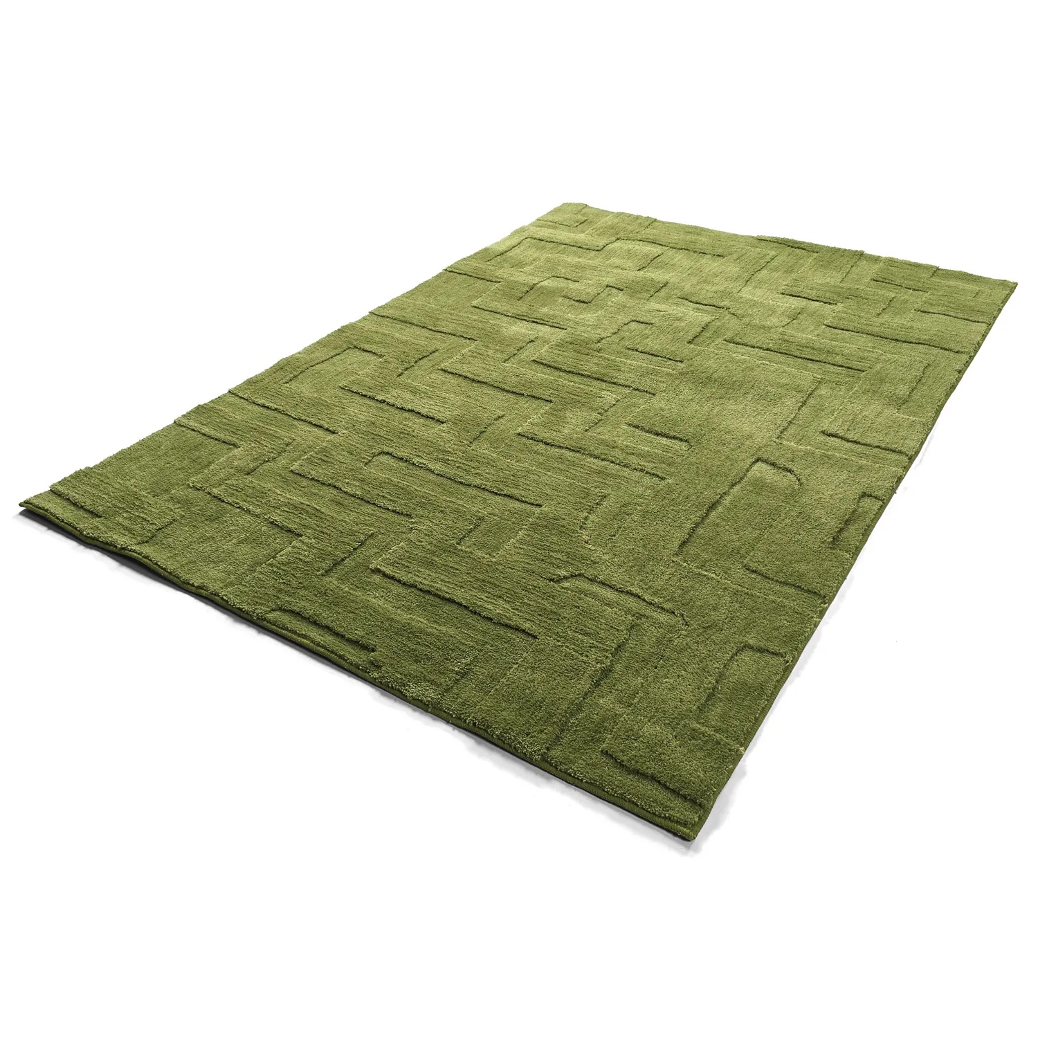 Hoogpolig vloerkleed - Tripoli (mosgroen)