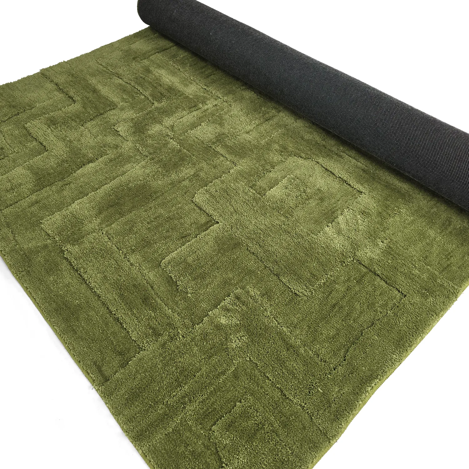 Hoogpolig vloerkleed - Tripoli (mosgroen)