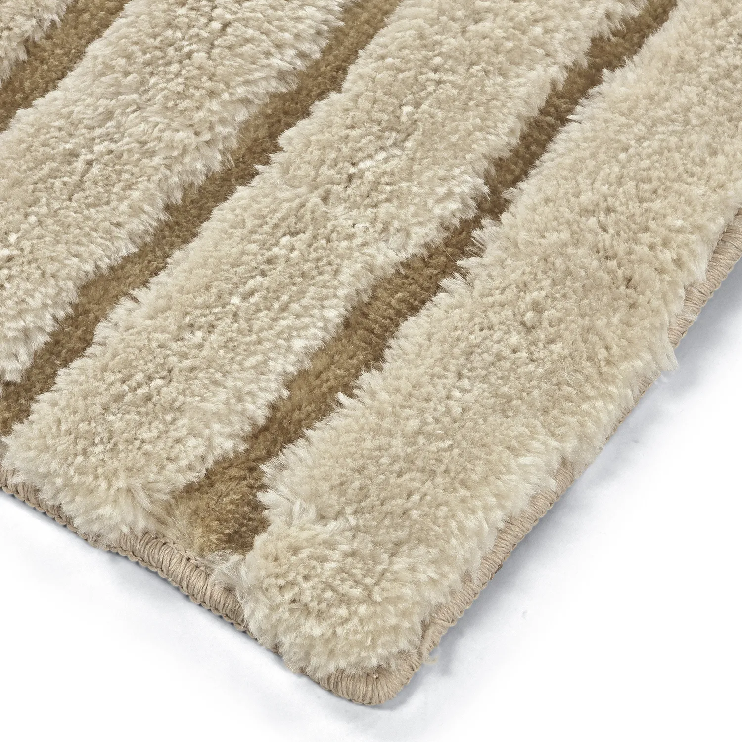 Hoogpolig vloerkleed - Tyros (beige/crème)