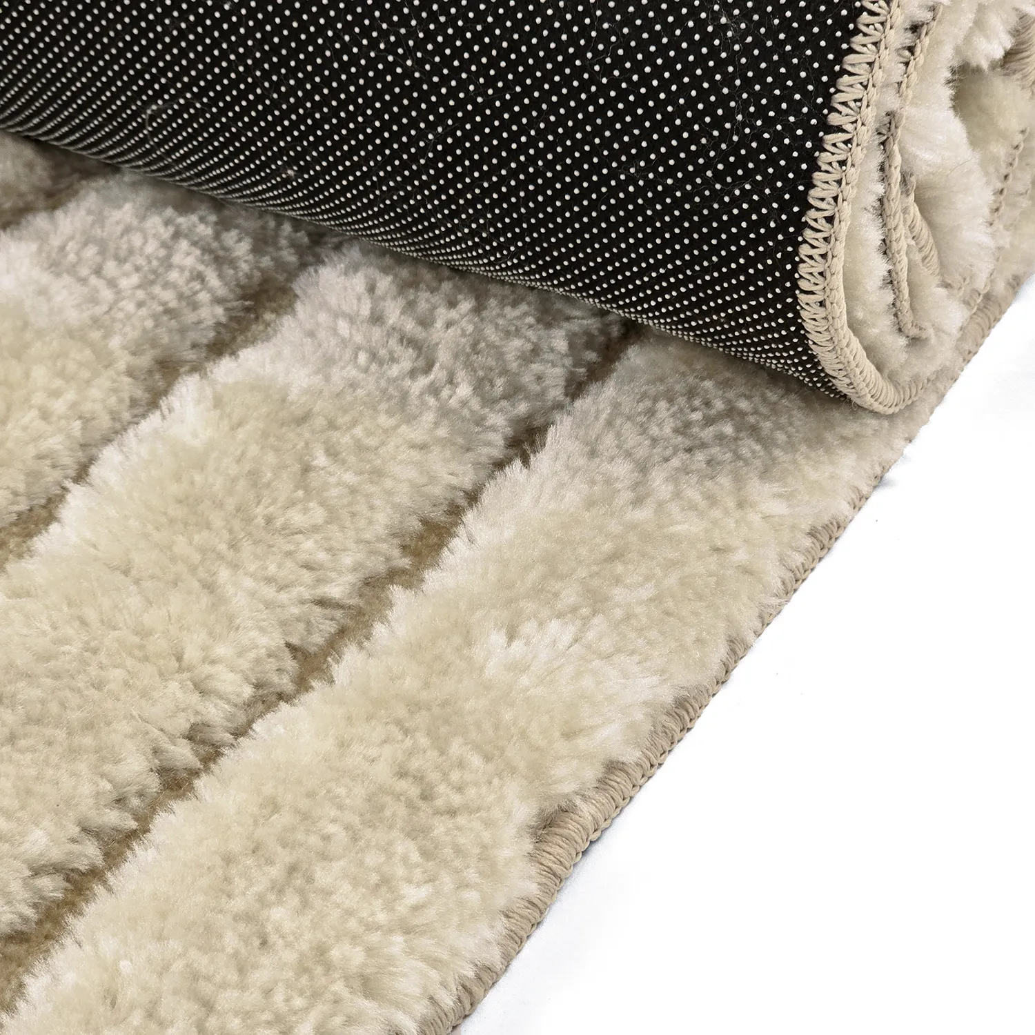 Hoogpolig vloerkleed - Tyros (beige/crème)