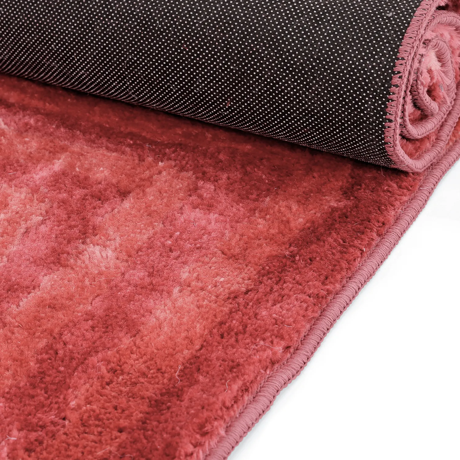 Hoogpolig vloerkleed - Volos (rood/roze)