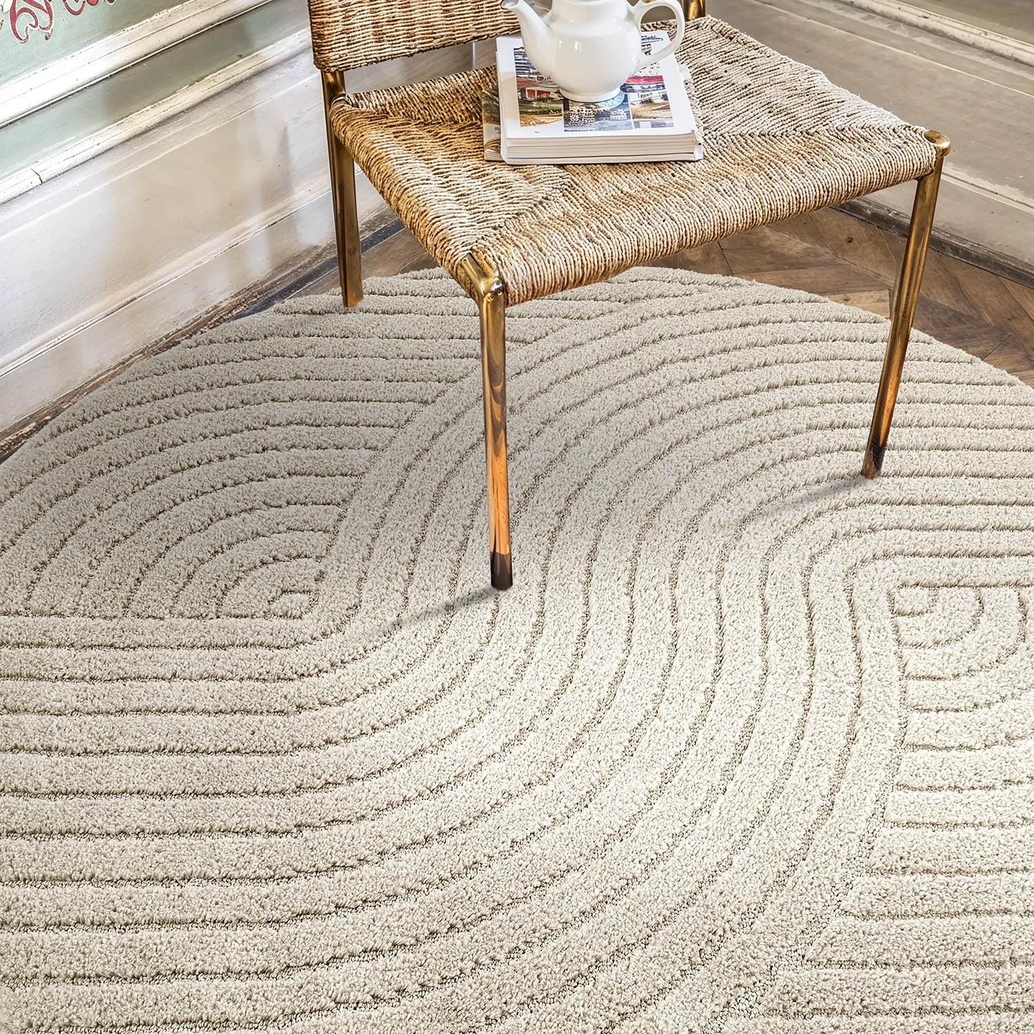 Ronde vloerkleden - Wendy (beige)