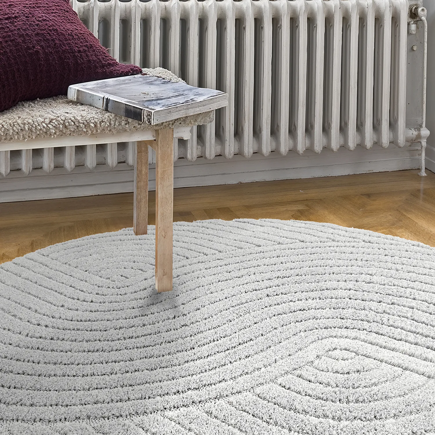 Ronde vloerkleden - Wendy (lichtgrijs)