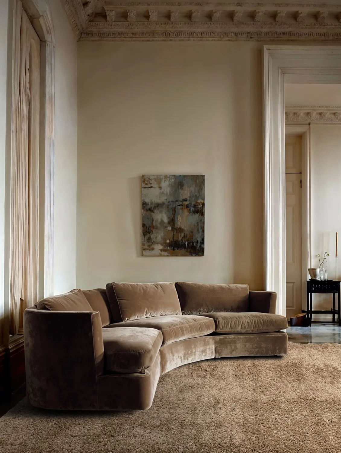 Hoogpolig vloerkleed - Zoe (beige)