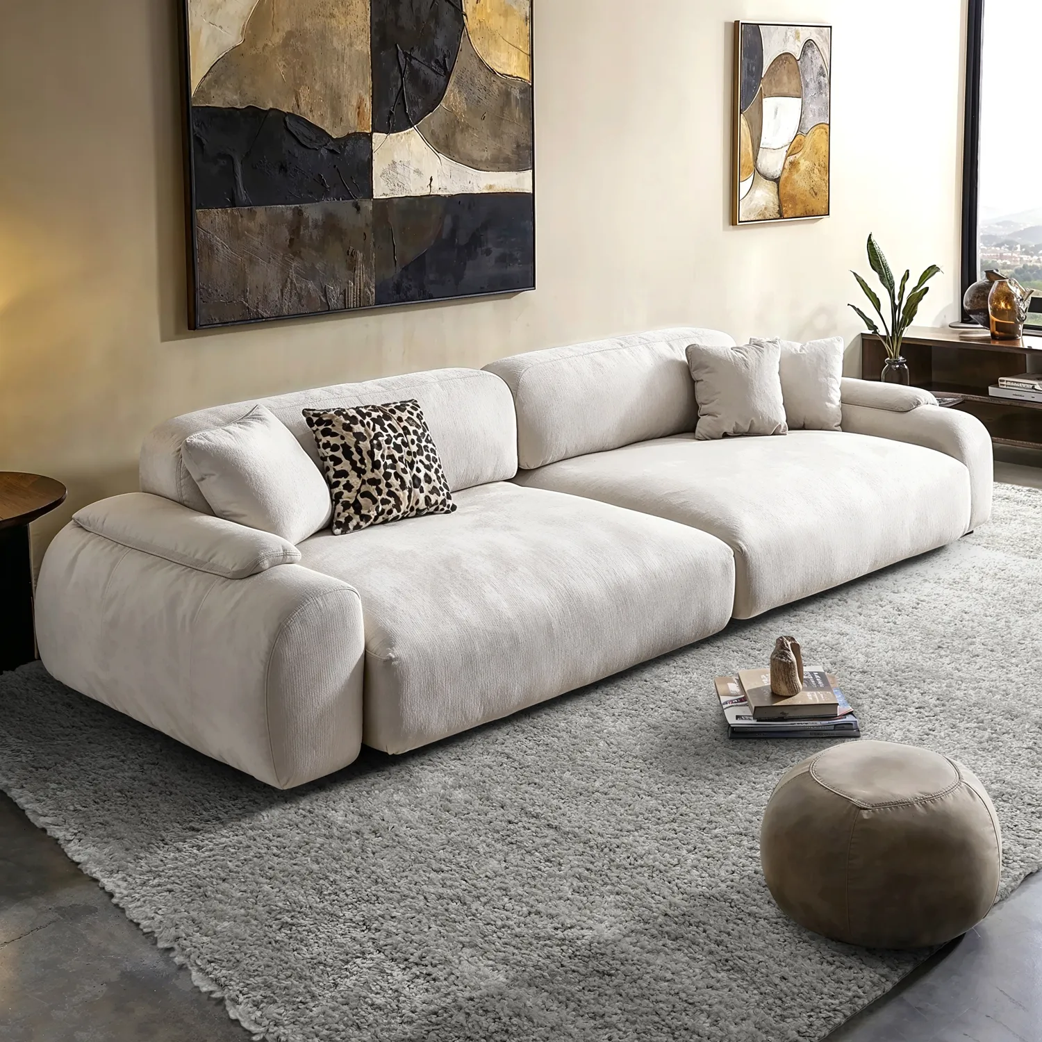 Hoogpolig vloerkleed - Zoe (grijs)