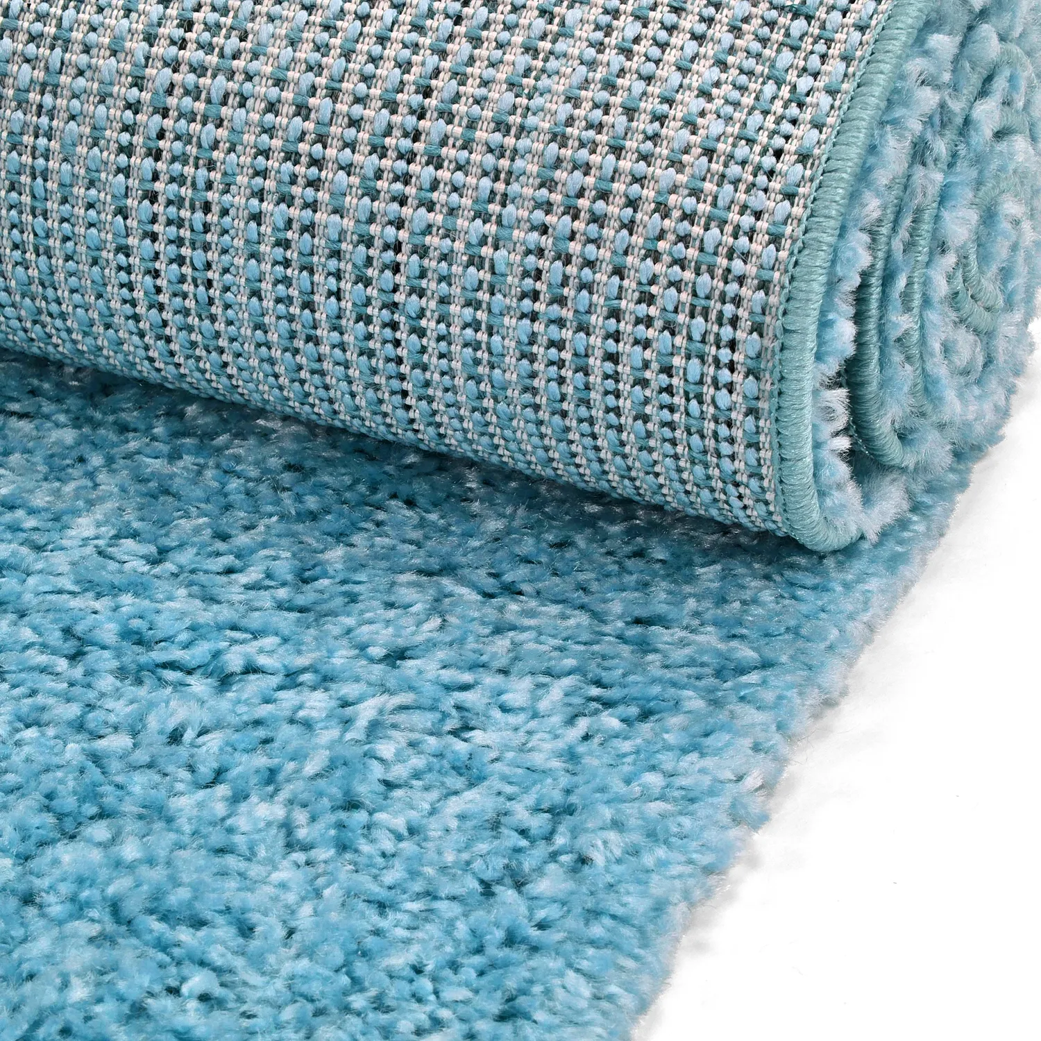 Hoogpolig vloerkleed - Zoe (turkoois)