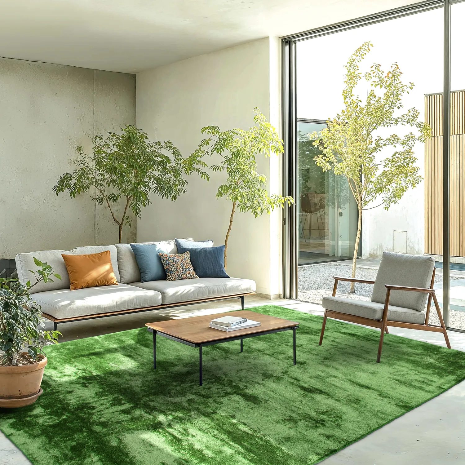 Hoogpolig vloerkleed - Aranga Super Soft Fur (olijfgroen)