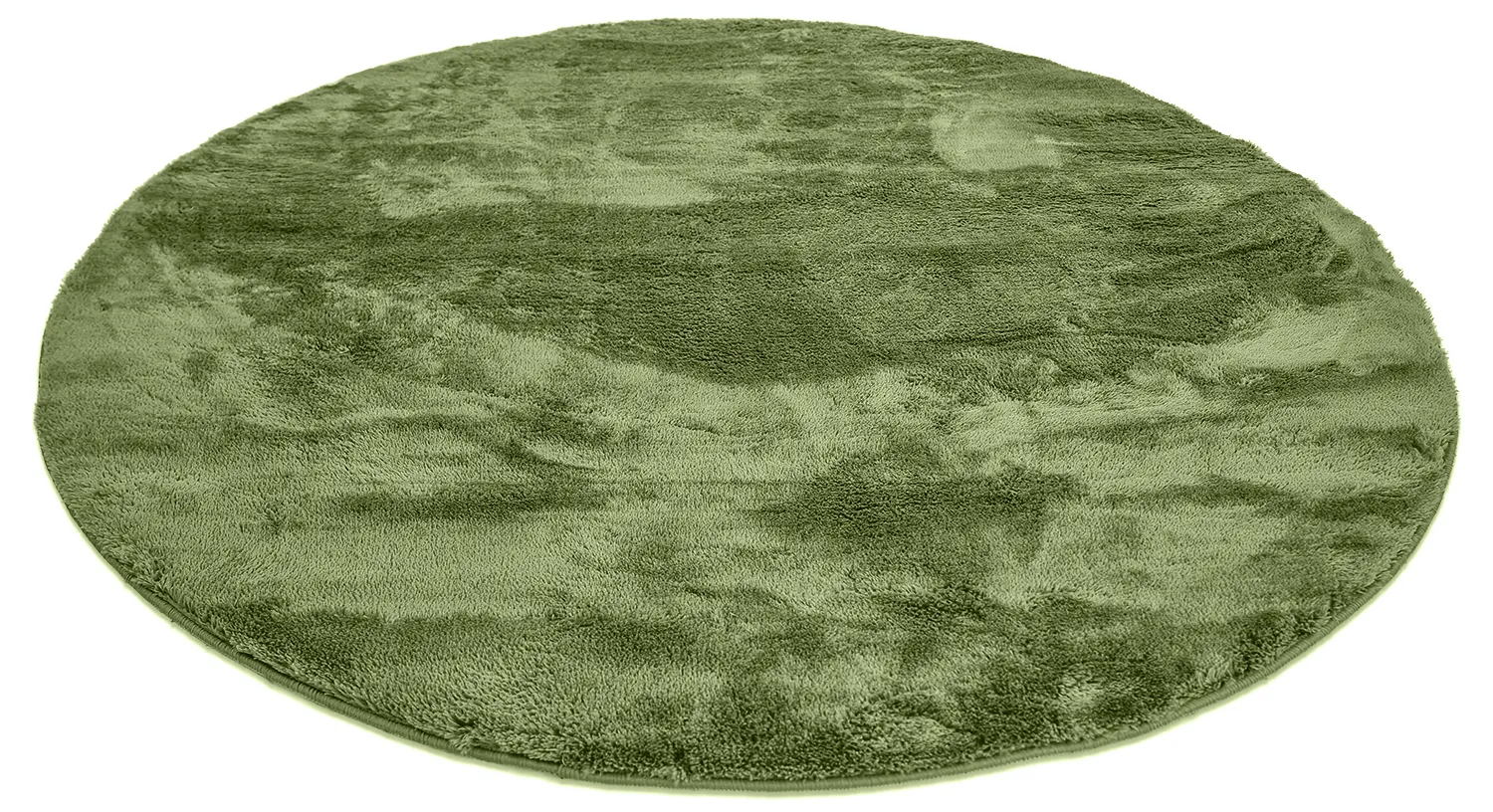 Ronde vloerkleden - Aranga Super Soft Fur (olijfgroen)