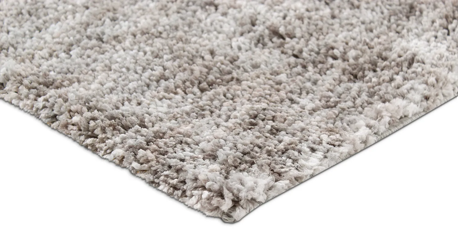 Hoogpolig vloerkleed - Pluto (grijs)