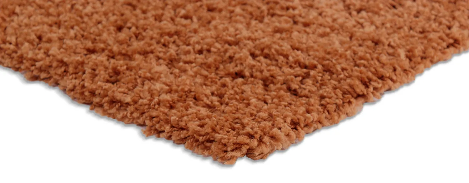 Hoogpolig vloerkleed - Zoe (terracotta)
