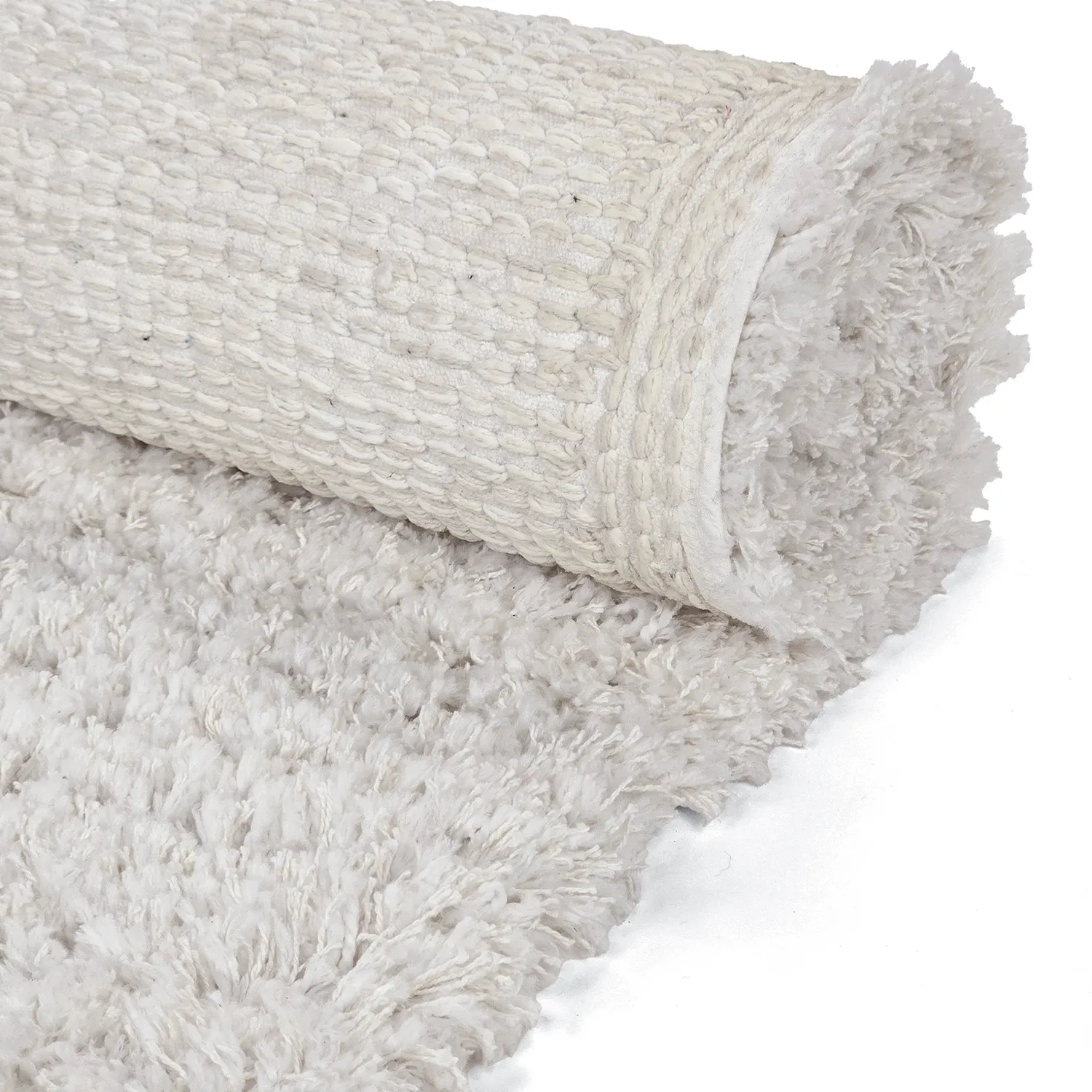 Hoogpolig vloerkleed - Combarro Solid Cotton Shaggy (room)