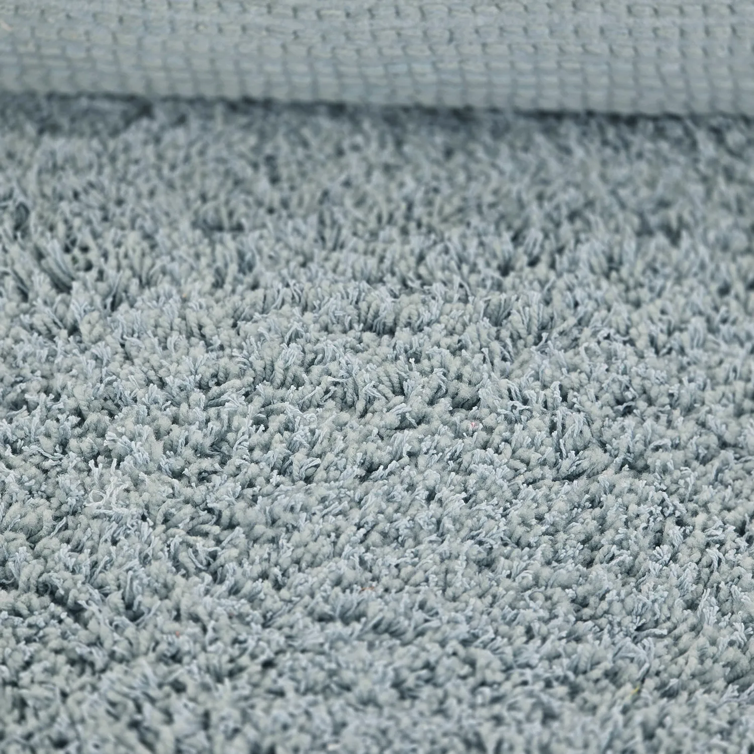 Hoogpolig vloerkleed - Combarro Solid Cotton Shaggy (lichtblauw)