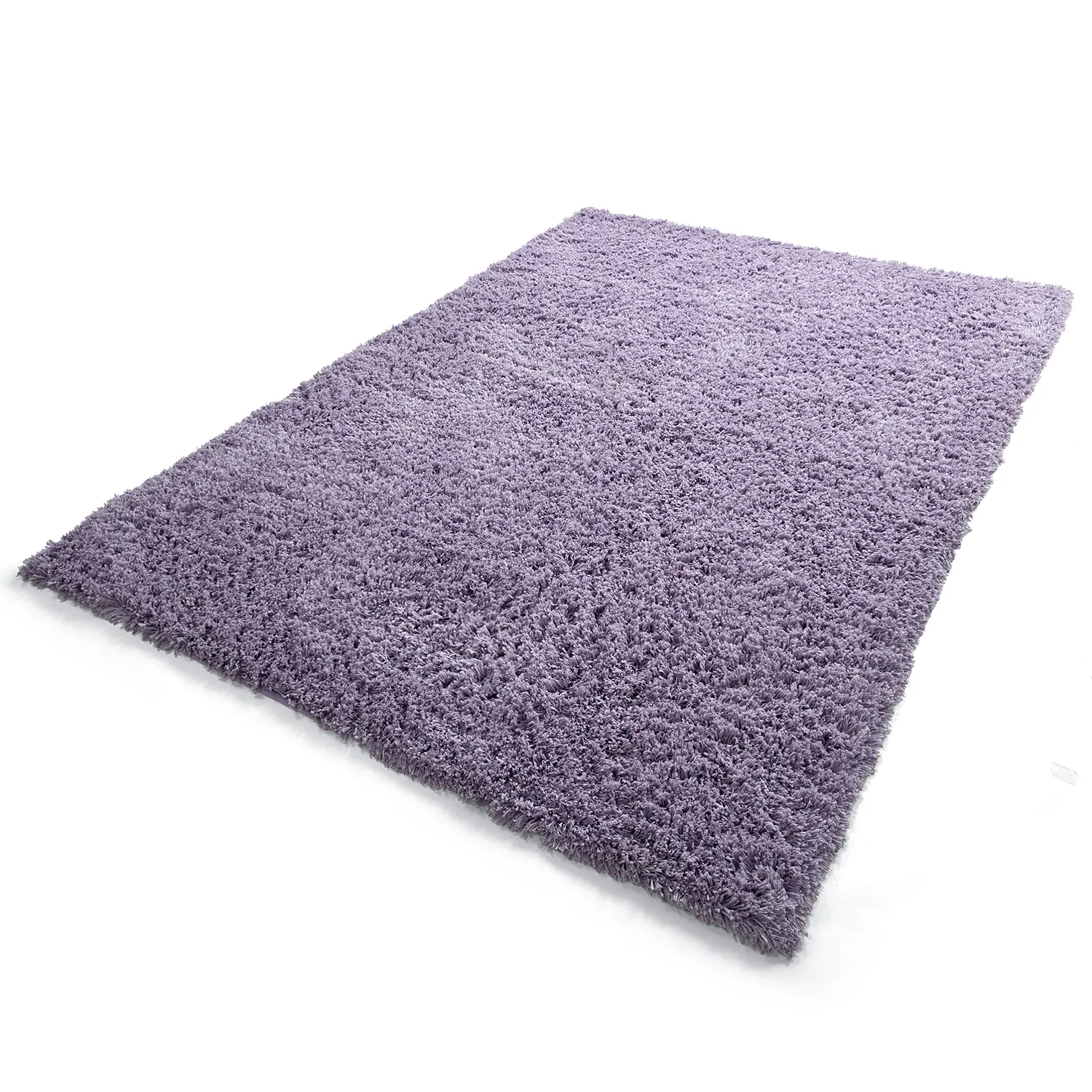 Hoogpolig vloerkleed - Combarro Solid Cotton Shaggy (licht paars)