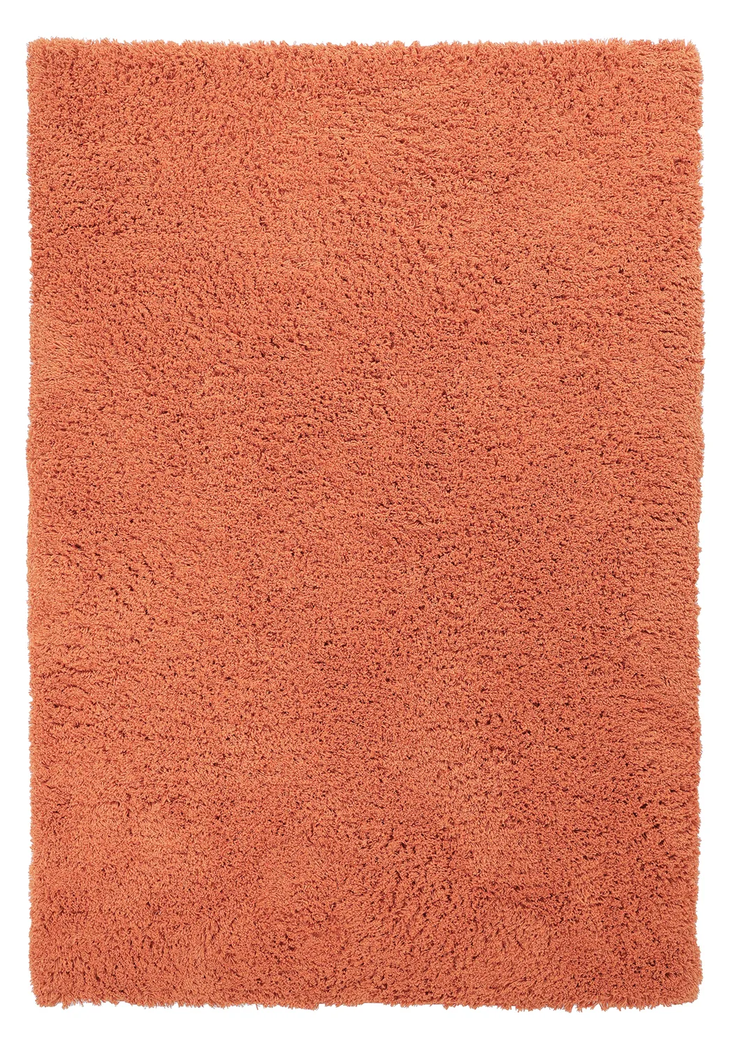 Hoogpolig vloerkleed - Combarro Solid Cotton Shaggy (lichtoranje)
