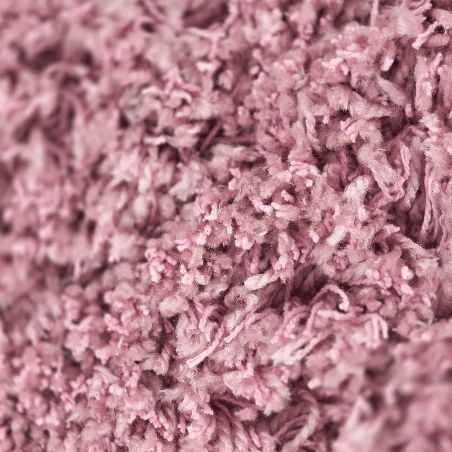 Hoogpolig vloerkleed - Combarro Solid Cotton Shaggy (lichtroze)