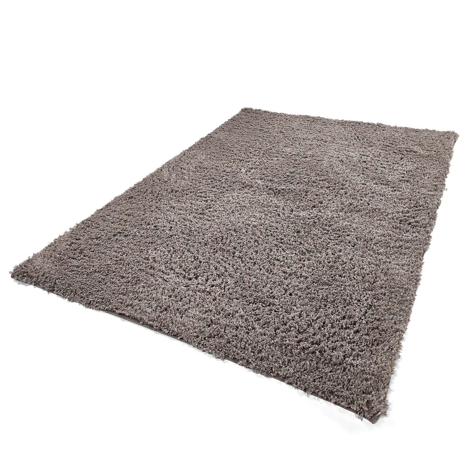 Hoogpolig vloerkleed - Combarro Solid Cotton Shaggy (taupe)