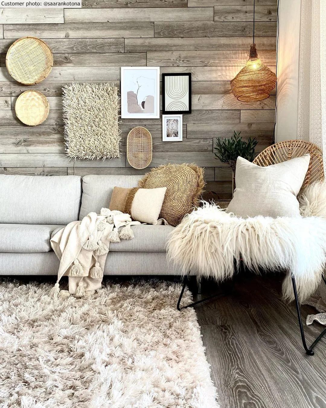 Hoogpolig vloerkleed - Janjira (offwhite)