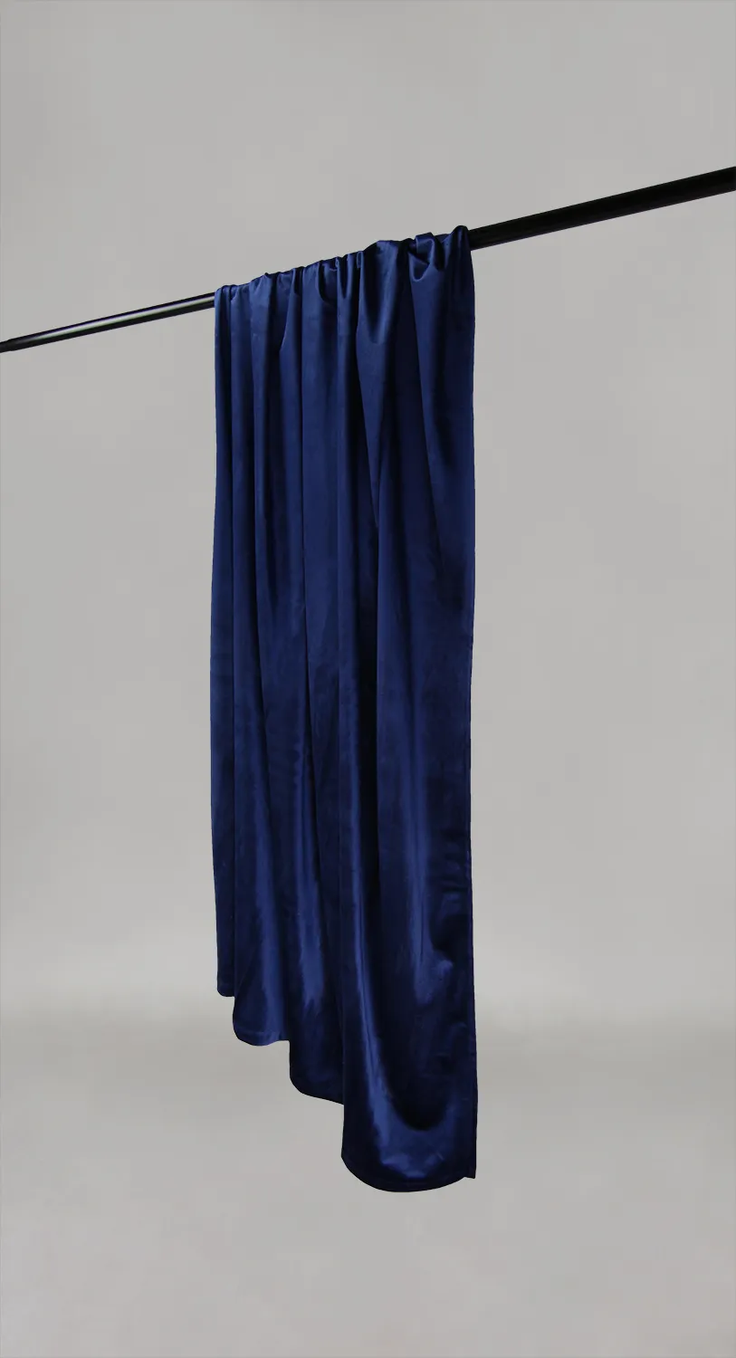 Gordijnen - Fluwelen gordijnen Marlyn (donkerblauw)