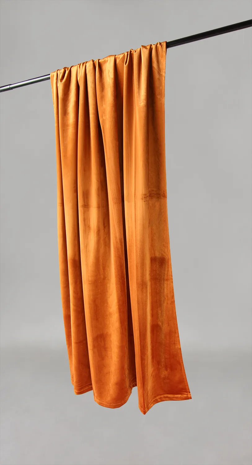 Gordijnen - Fluwelen gordijnen Marlyn (oranje)