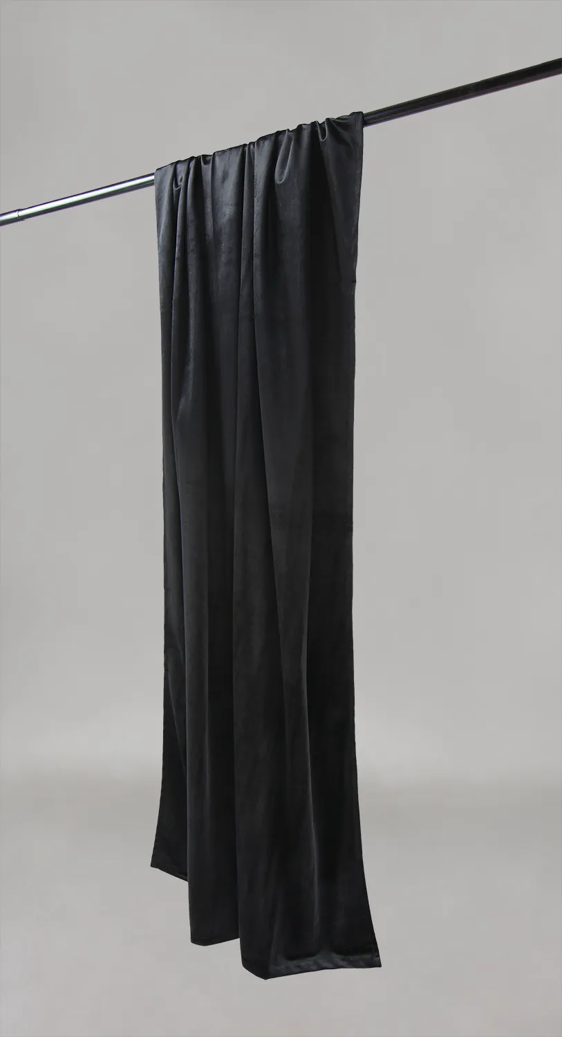 Gordijnen - Fluwelen gordijnen Marlyn (zwart)