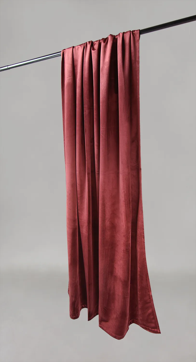 Gordijnen - Fluwelen gordijnen Marlyn (bordeaux)