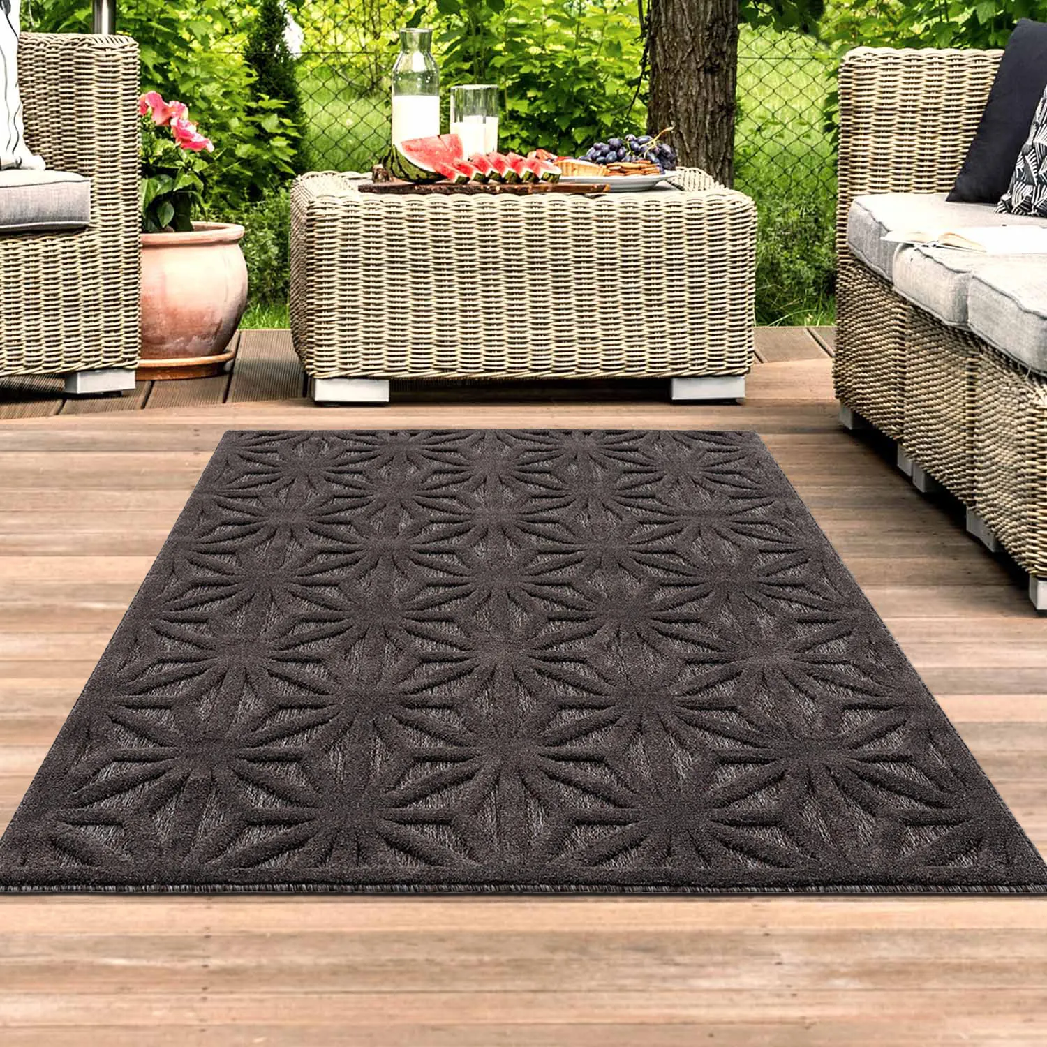 Shaggy Indoor-Outdoor - Preston (antraciet)