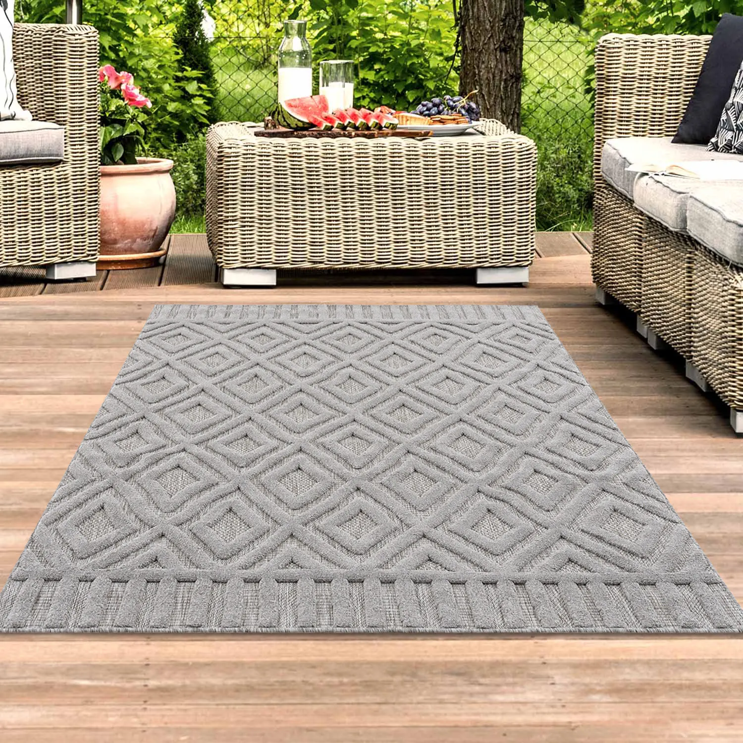 Shaggy Indoor-Outdoor - Lancaster (grijs)