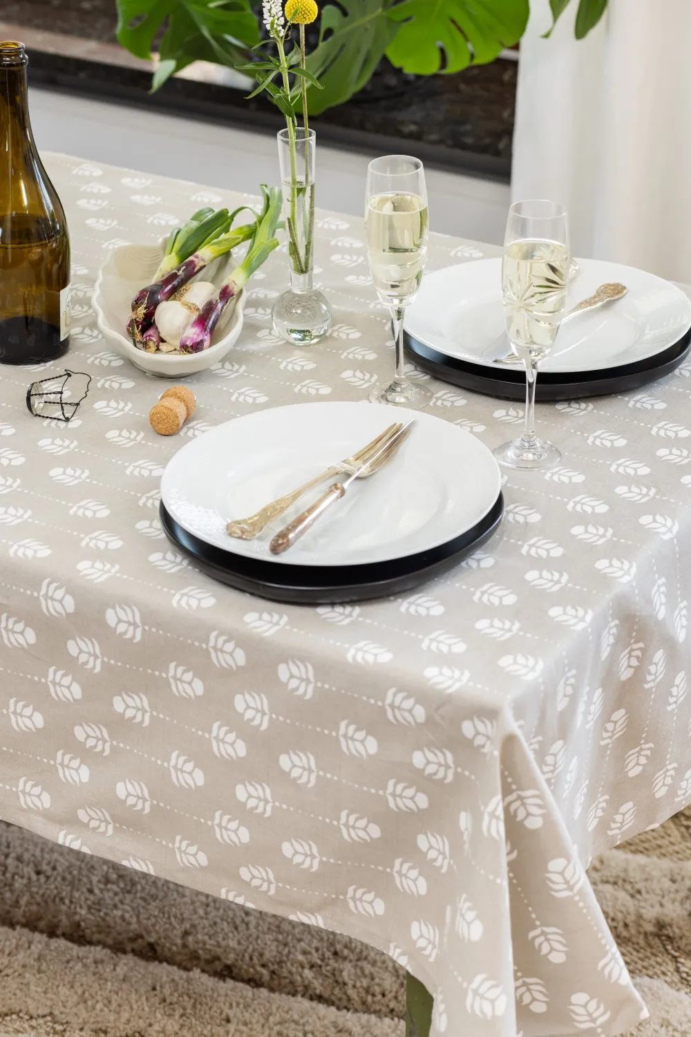 Katoenen tafelkleed - Sari (beige)