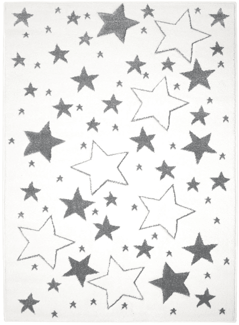 Kindervloerkleed - Bueno Stars (wit)