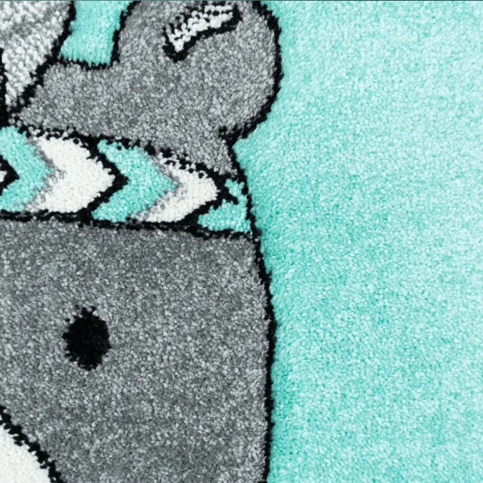 Kindervloerkleed - Bueno Indian Bear (turkoois)