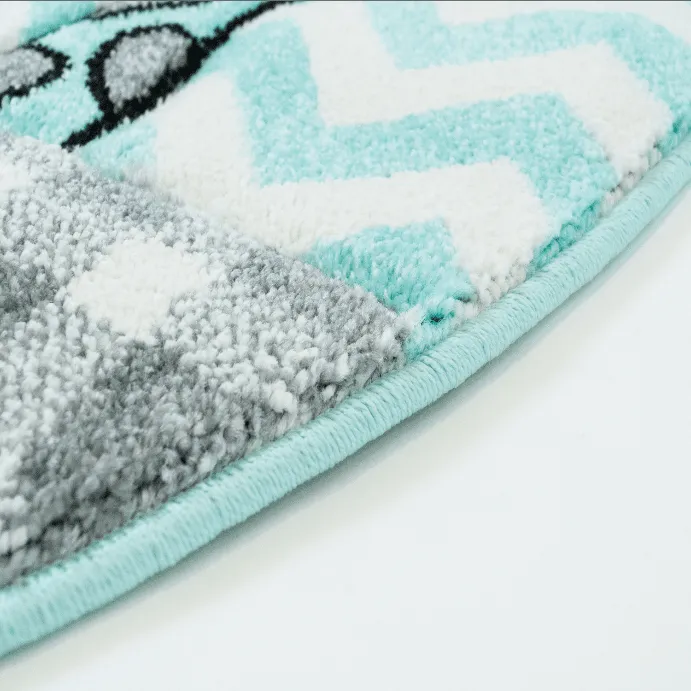 Kindervloerkleed - Bueno Animals (turkoois)