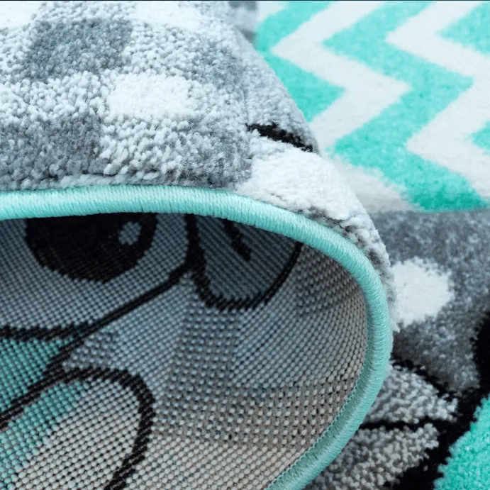 Kindervloerkleed - Bueno Animals (turkoois)