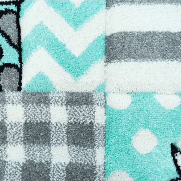 Kindervloerkleed - Bueno Animals (turkoois)