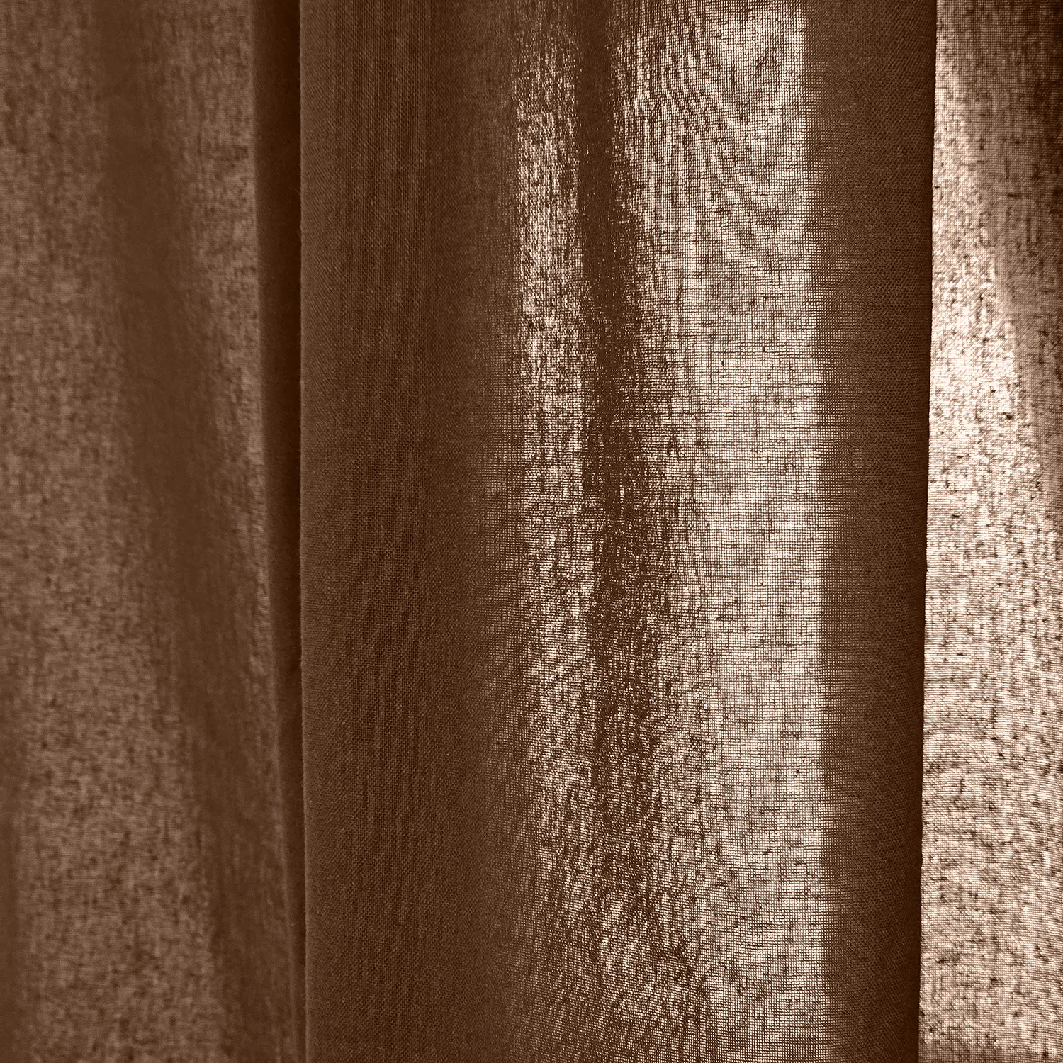 Gordijnen 2-pack - Katoenen gordijnen Selena (donkerbruin)