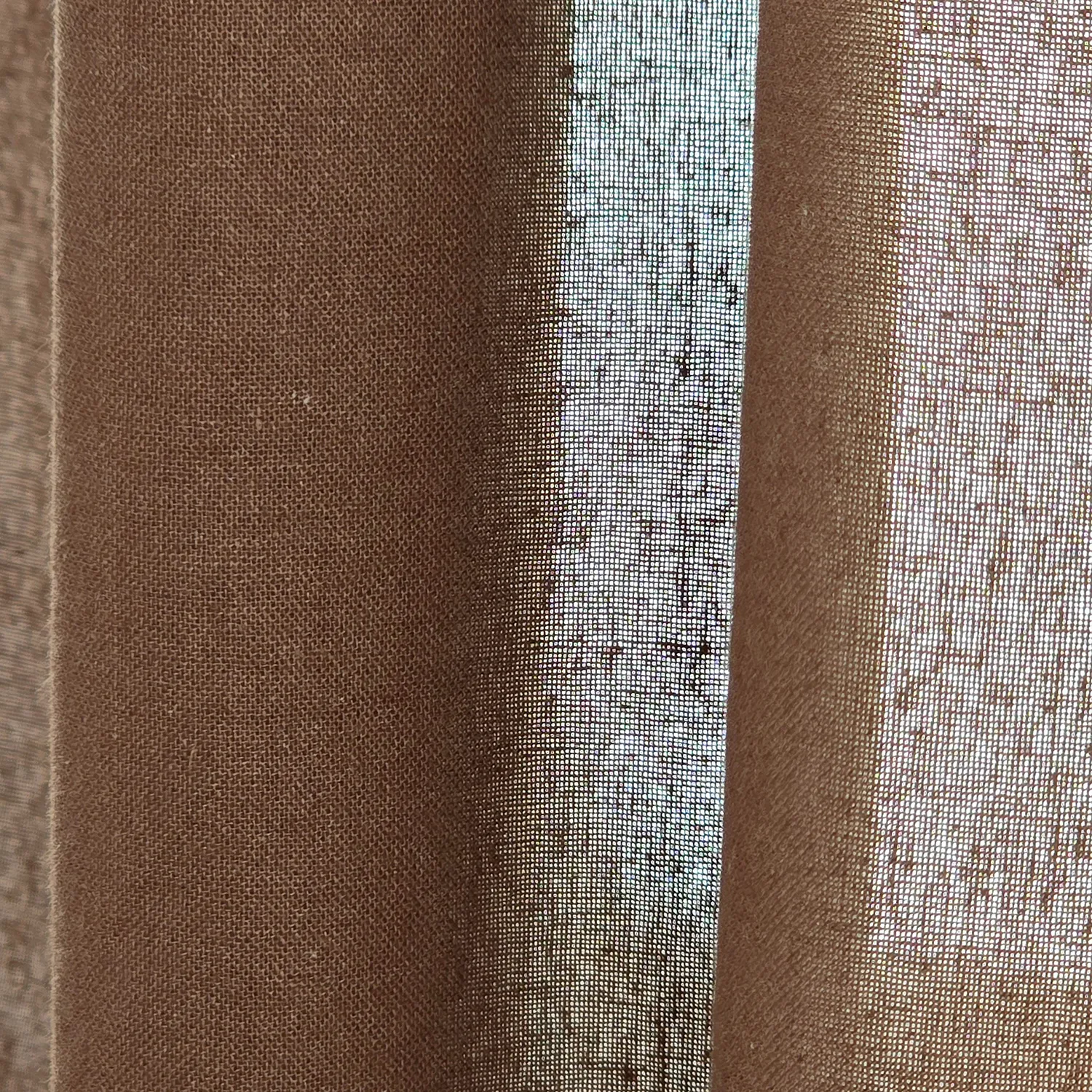 Gordijnen 2-pack - Katoenen gordijnen Selena (donkerbruin)