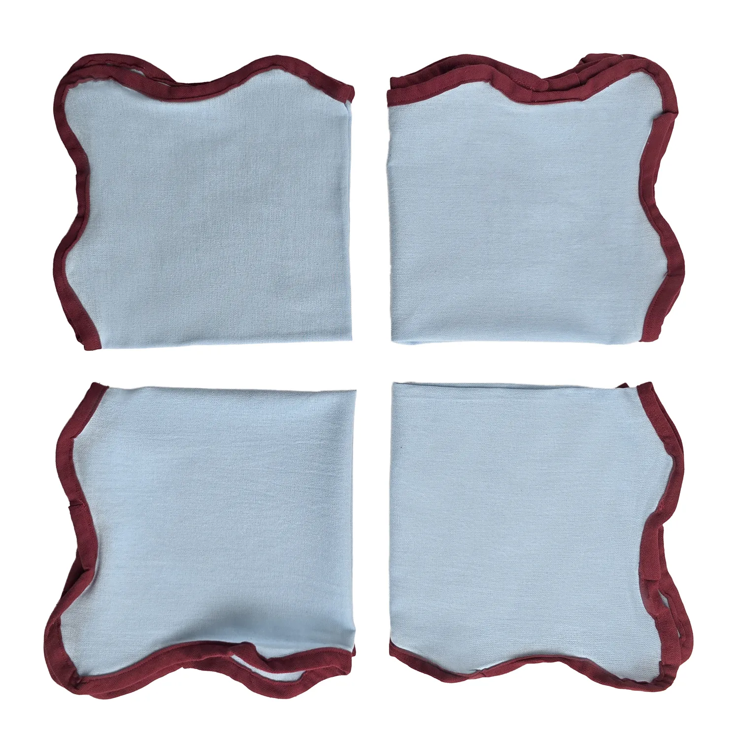 Servetten - Set van 4 stoffen servetten Yrsa (blauw)