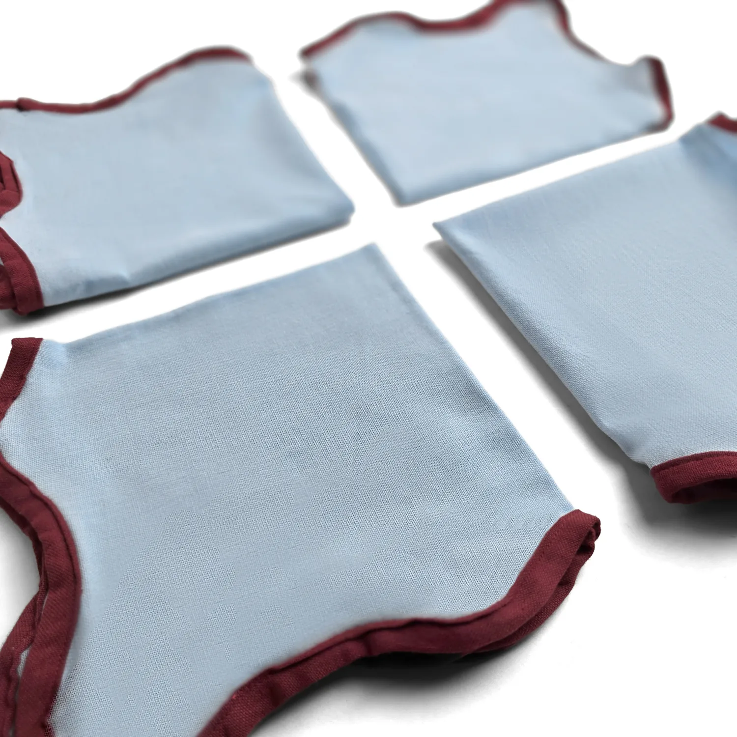 Servetten - Set van 4 stoffen servetten Yrsa (blauw)