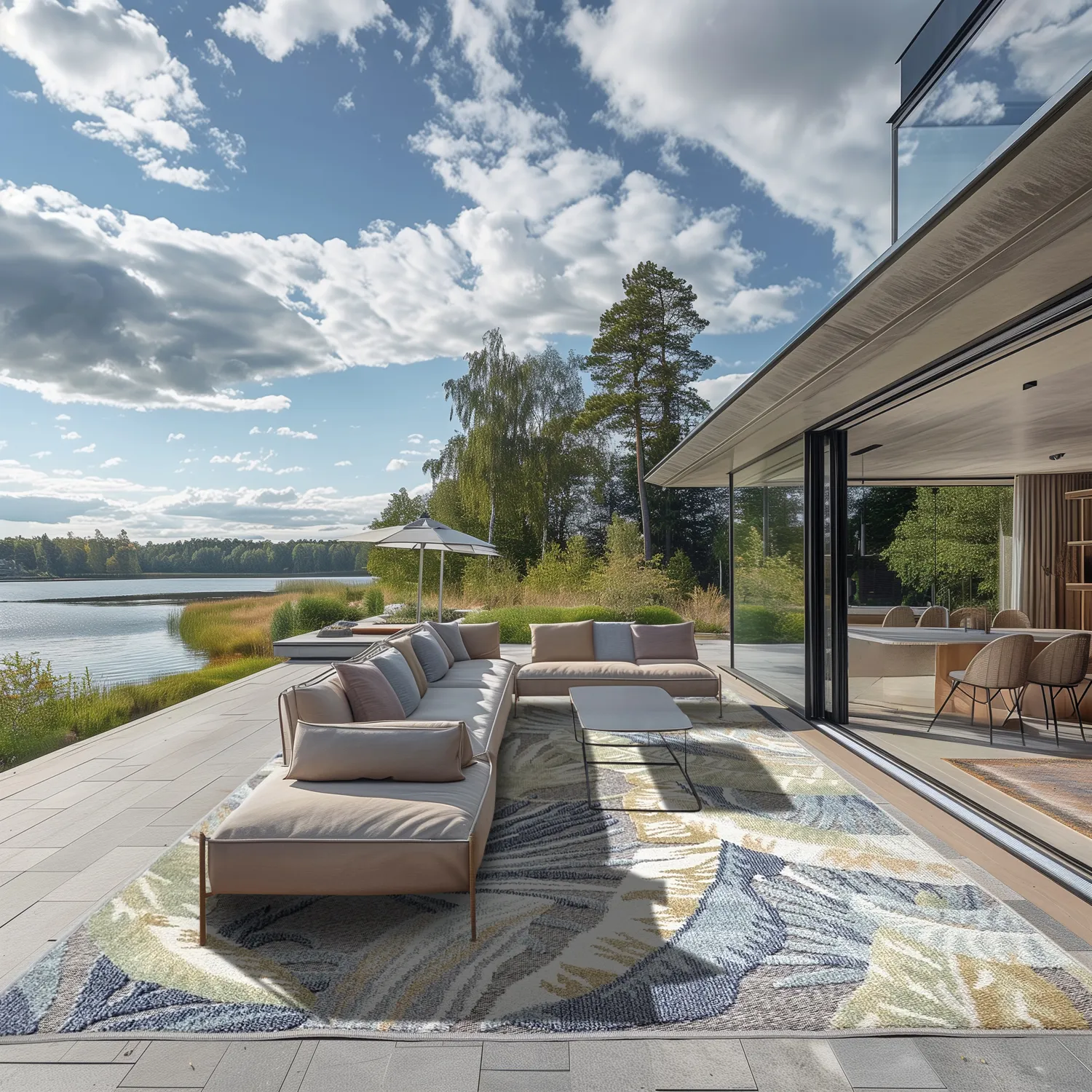 Vloerkleden voor binnen en buiten - Havana (blauw/multi)