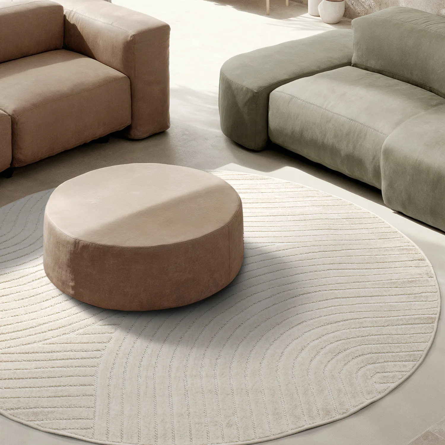 Ronde vloerkleden - Devon (cream)