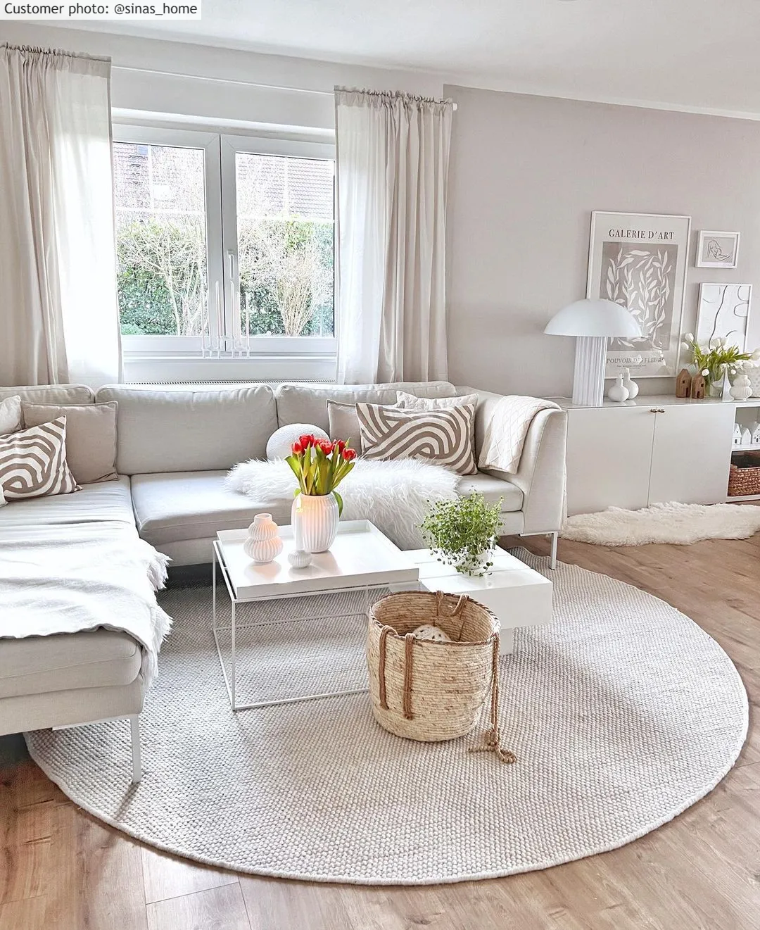 Ronde vloerkleden - Otago (wit)