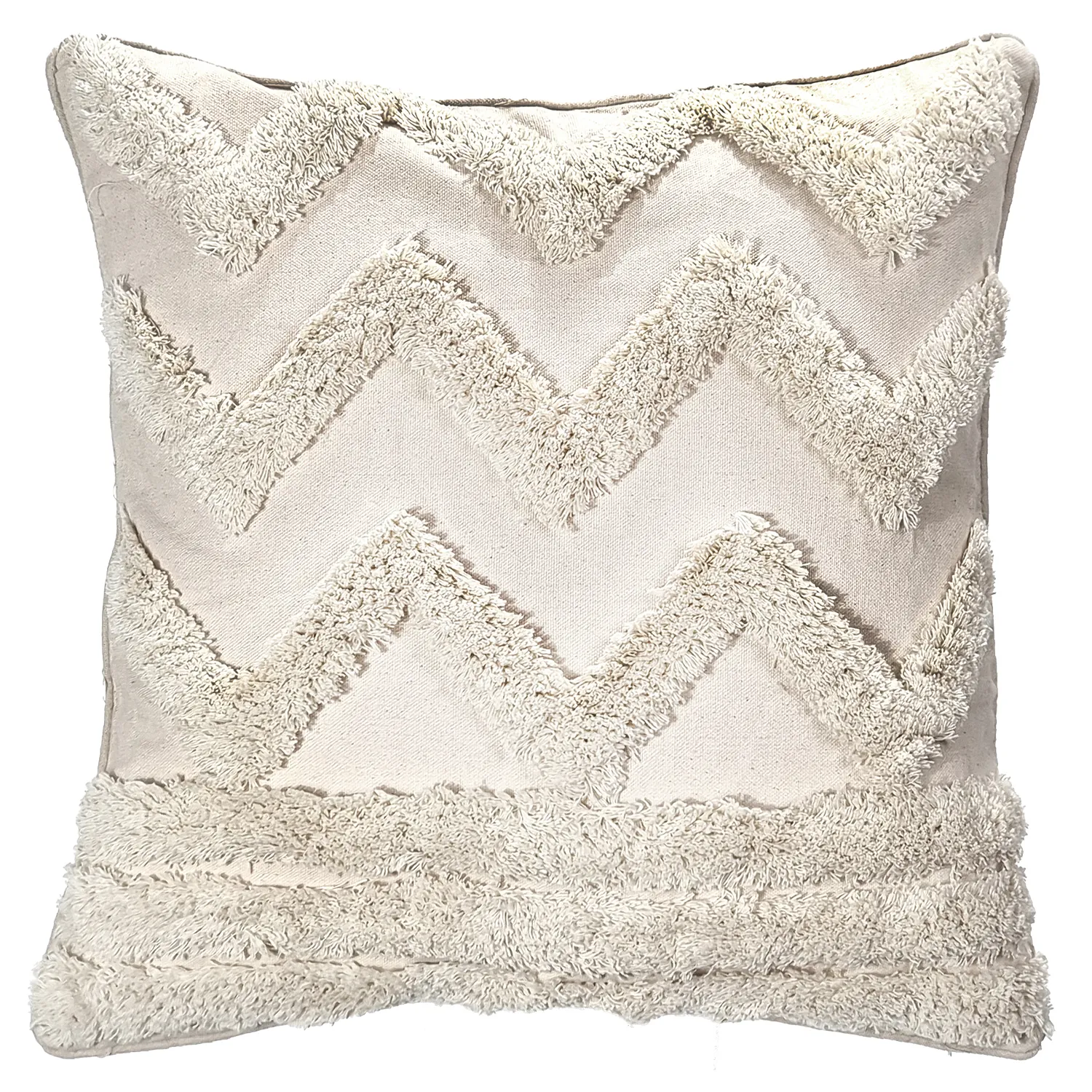 Kussensloop - Pompom Boho 45 x 45 cm (offwhite)