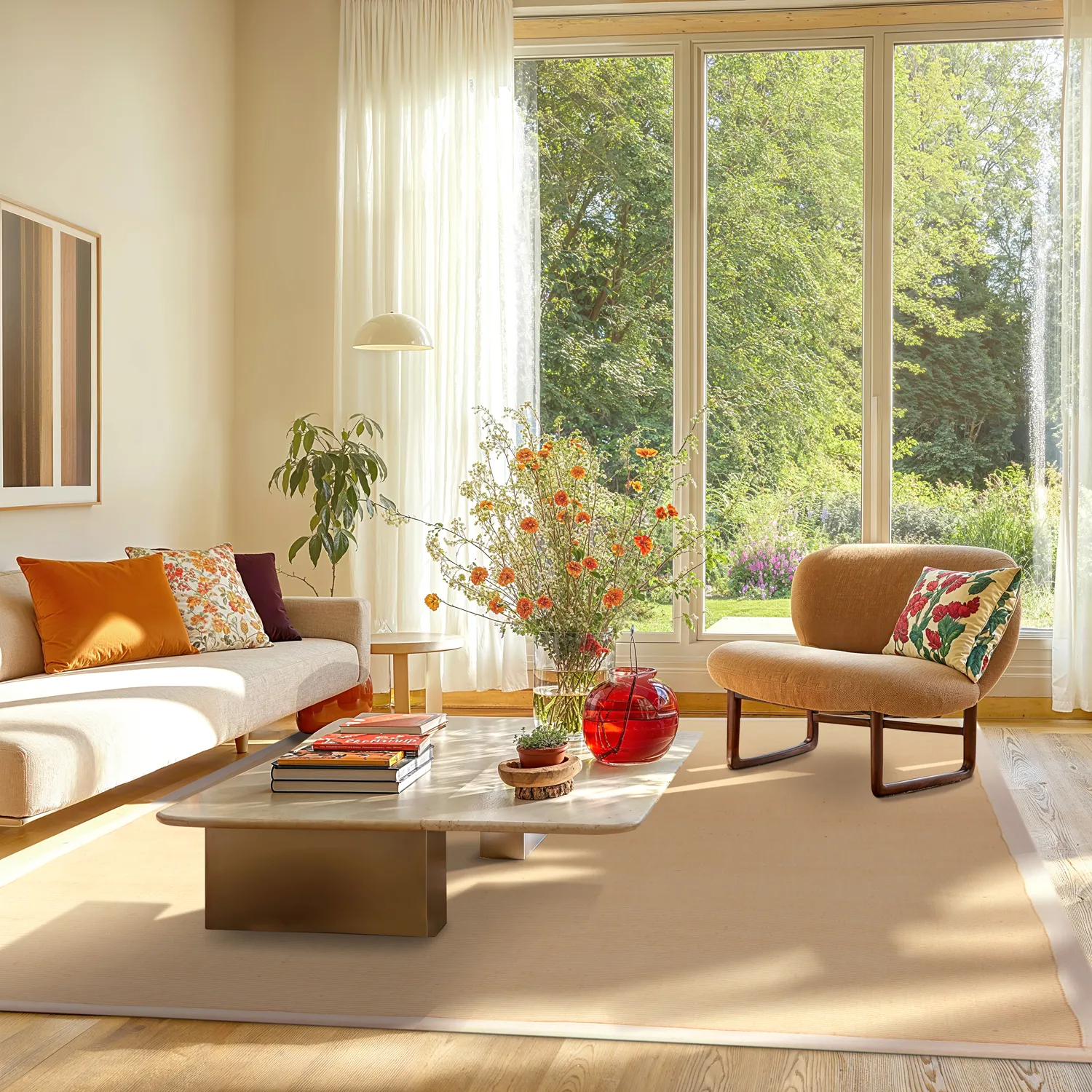 Sisal-vloerkleed - Agave (abrikoos)