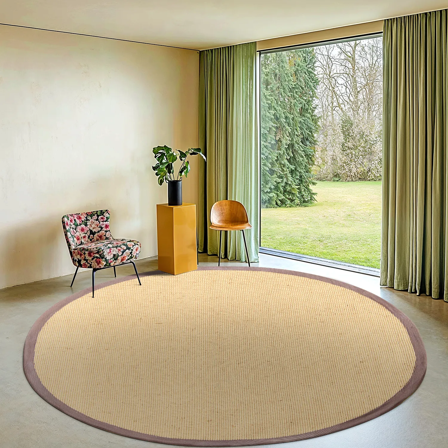 Ronde vloerkleden (sisal) - Agave (natuur/bruin)