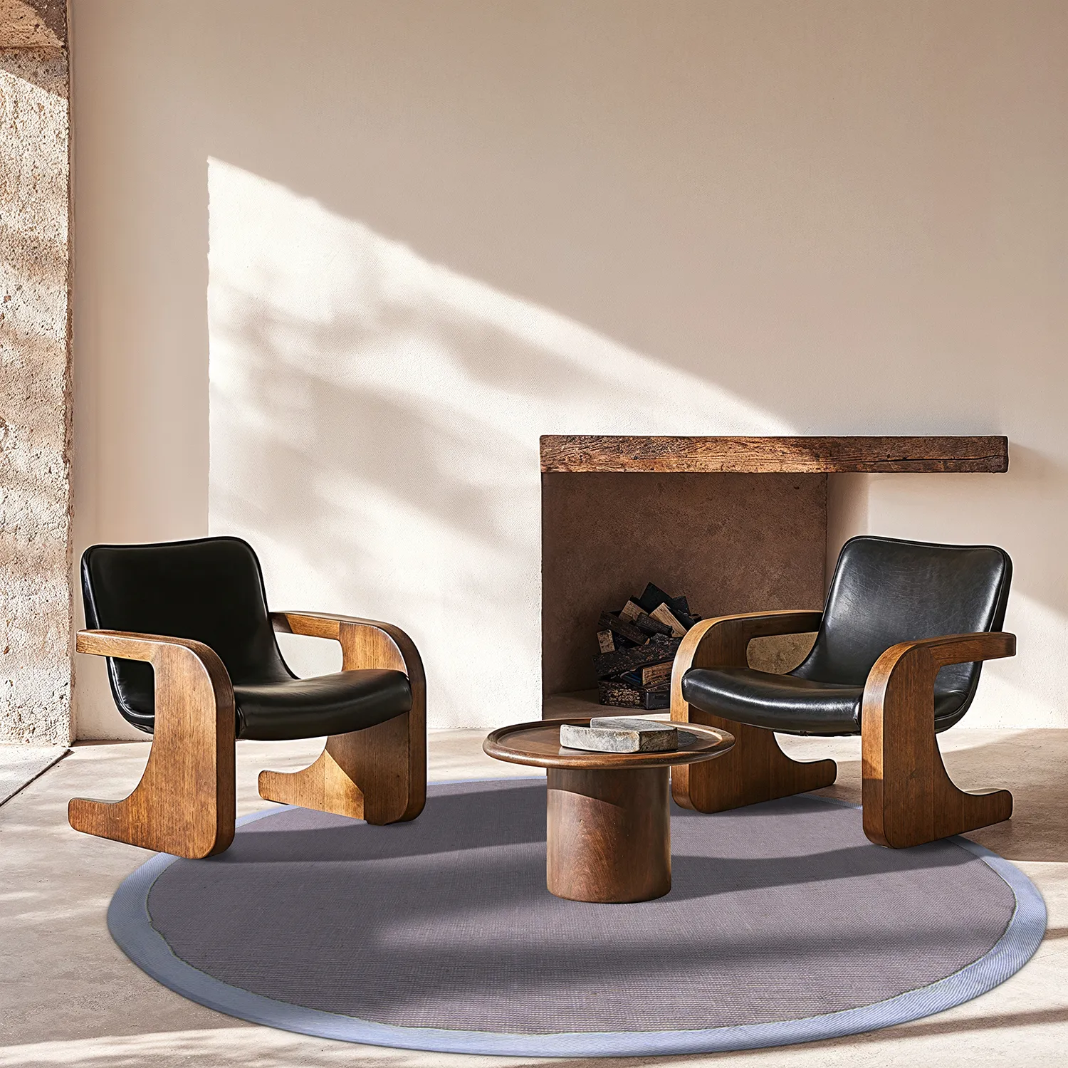 Ronde vloerkleden (sisal) - Agave (grijs)