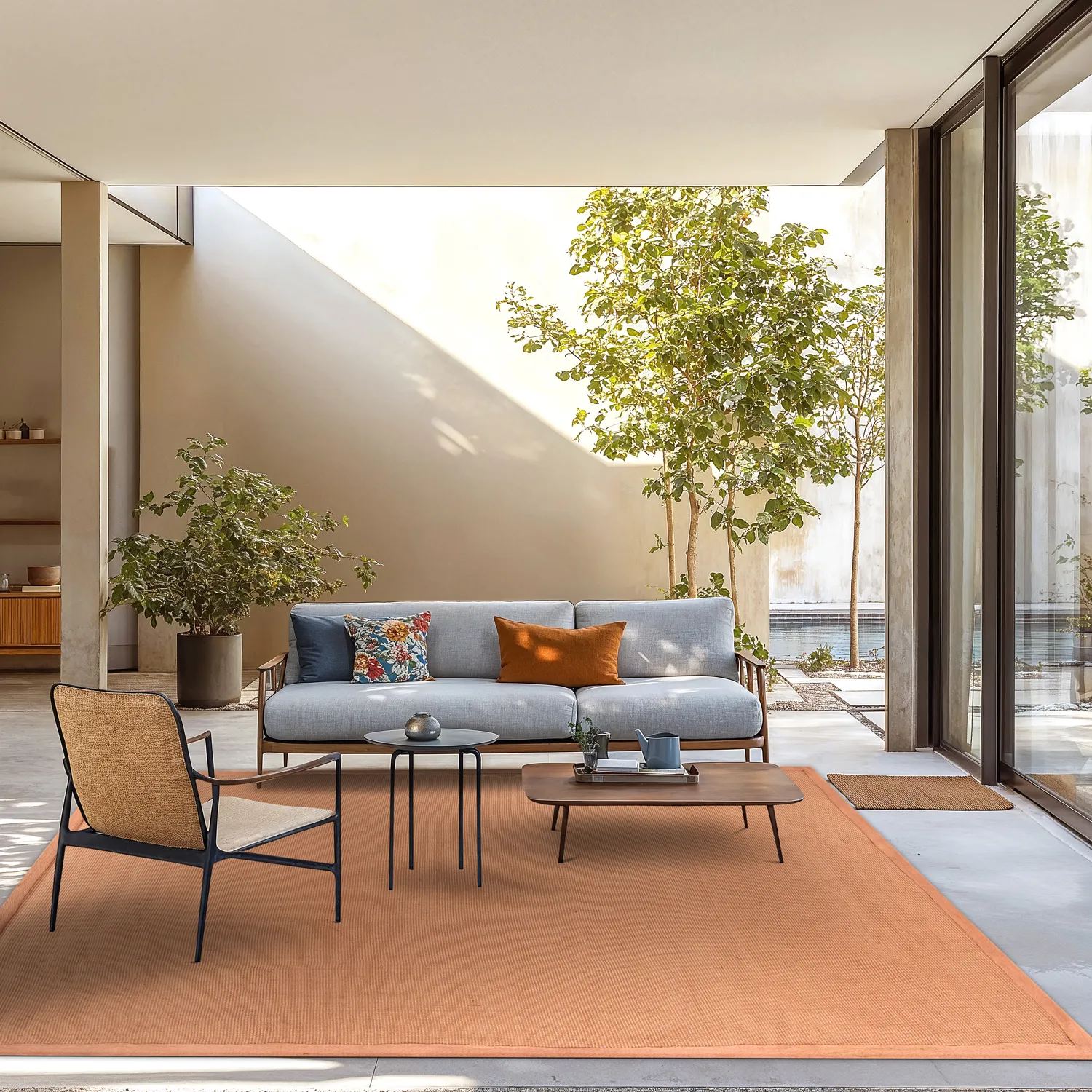 Sisal-vloerkleed - Agave (bruin-oranje)