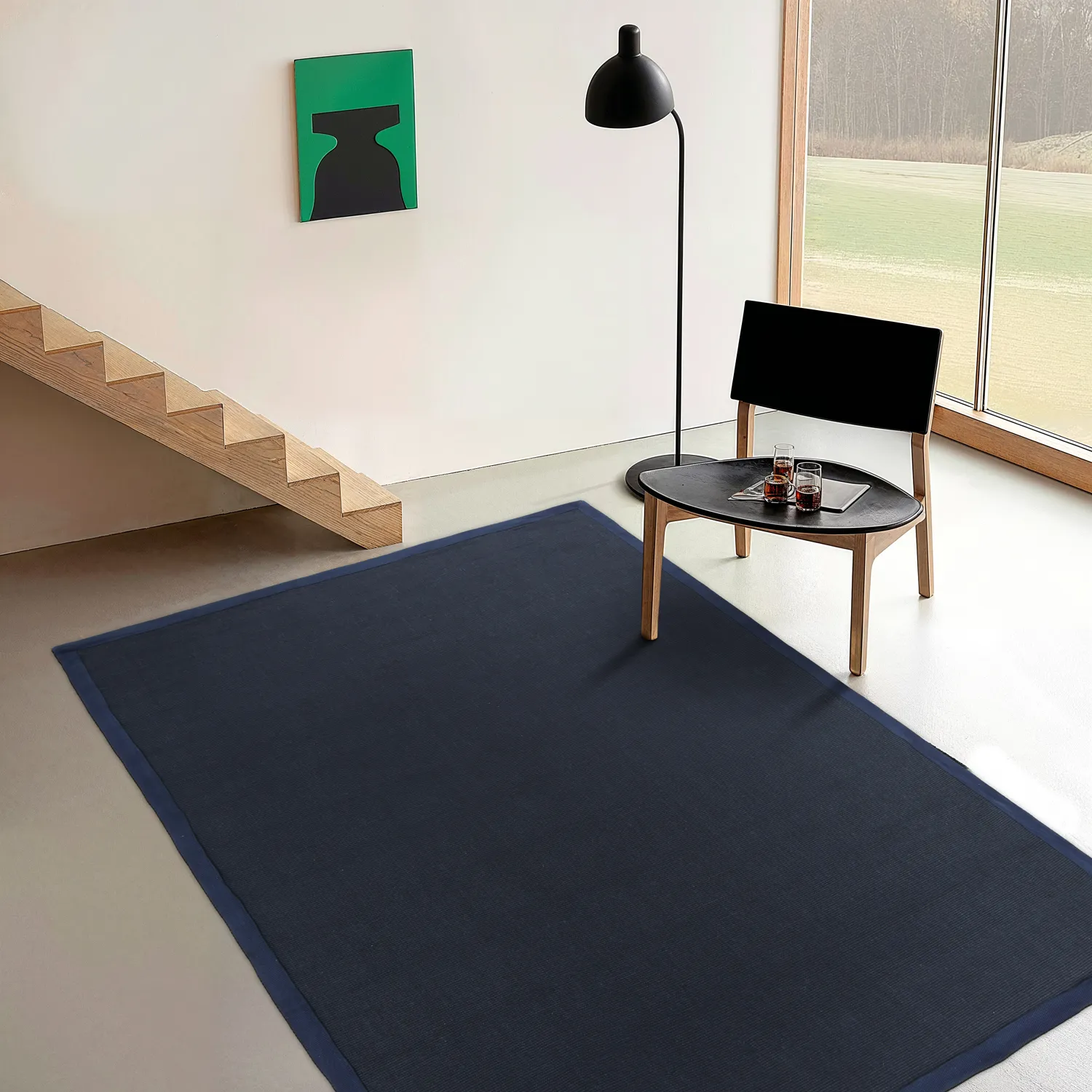 Sisal-vloerkleed - Agave (donkerblauw)