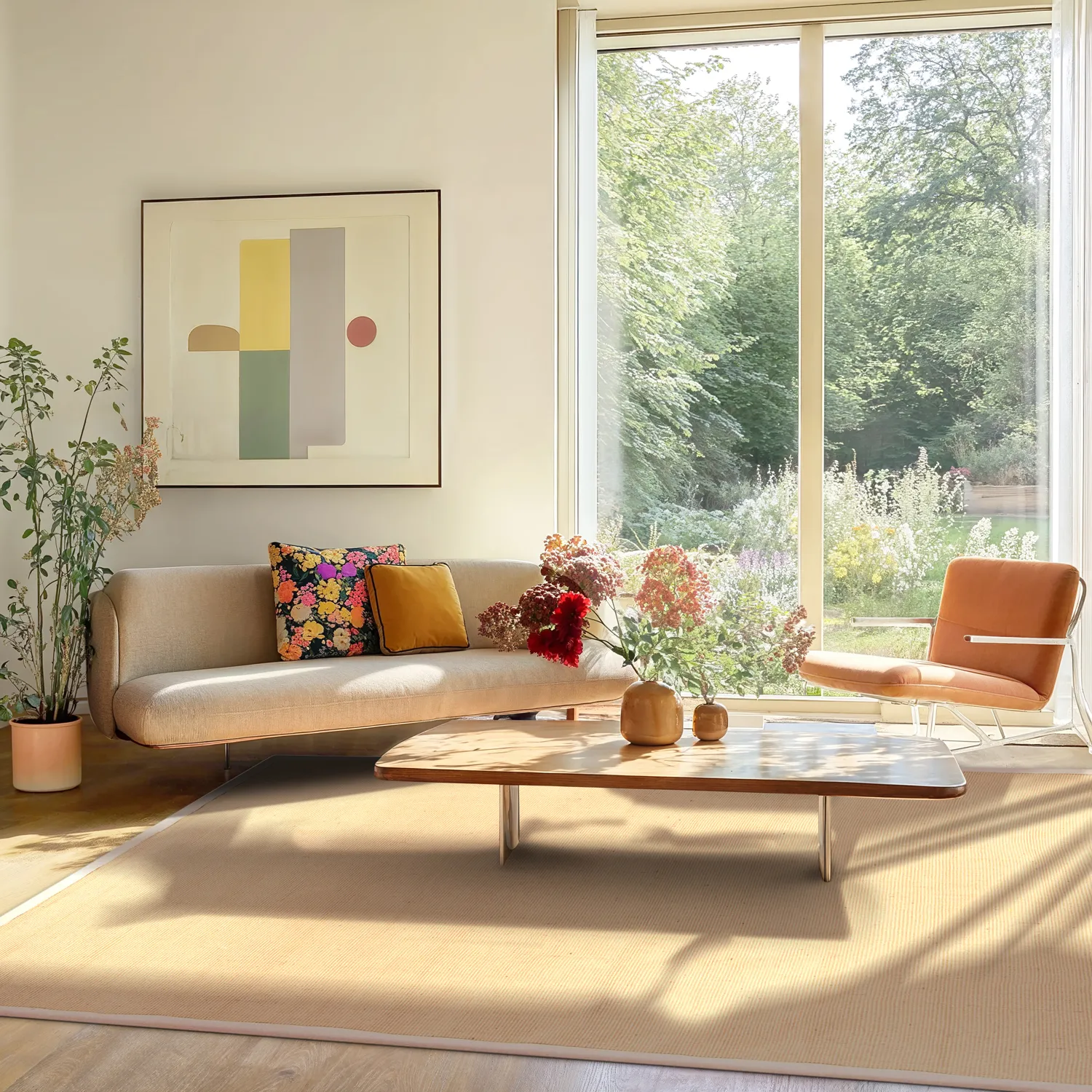 Sisal-vloerkleed - Agave (abrikoos)